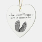 Das erste Weihnachtsgeschenk des Babys Keramikornament (Links)