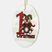 Das erste Weihnachtsgeschenk des Babys Keramikornament (Links)