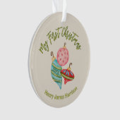 Das erste Weihnachtsgeschenk des Babys mit einfach Ornament (Vorderseite)