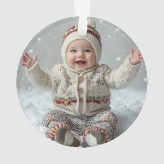 Das erste Weihnachtsgeschenk des Babys mit einfach Ornament (Rückseite)