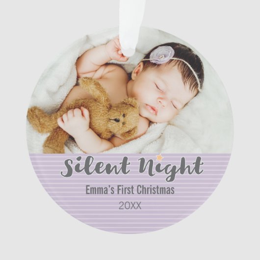 Das erste Weihnachtsgeschenk des Babys Ornament (Vorderseite)