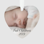 Das erste Weihnachtsgeschenk des Babys Ornament (Vorderseite)