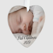 Das erste Weihnachtsgeschenk des Babys Ornament (Vorderseite)