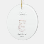 Das erste Weihnachtsgeschenk für die Keramik des B Ornament (Links)