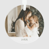 Das erste Weihnachtsgeschenk für Junge Mutter Ornament (Rückseite)