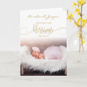 Das erste Weihnachtsgesegment des Babys - IHR BABY Karte (Gelbe Blume)