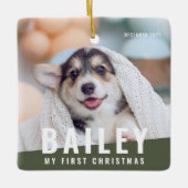 Das erste Weihnachtsjahr des Hauses mit maßgeschne Keramikornament (Vorderseite)