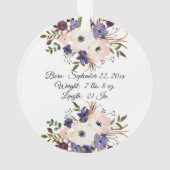 Das erste Weihnachtsjubiläum der Aquarellblüte Ornament (Rückseite)