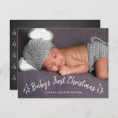 Das erste Weihnachtsjubiläum des Kleinkindes Feiertagskarte (Vorne/Hinten)