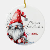 Das erste Weihnachtsjubiläum des Weihnachtsjunges Keramik Ornament (Vorne)