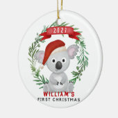 Das erste Weihnachtsjugendornament Keramik Ornament (Links)