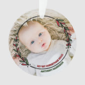 Das erste Weihnachtskind des modernen Kindes Ornament (Vorderseite)