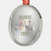 Das erste Weihnachtskuchen-Metall des Babys Ornament Aus Metall (Links)