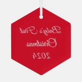 Das erste Weihnachtsschmuck des Babys (Rückseite)