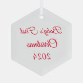 Das erste Weihnachtsschmuck des Babys (Rückseite)