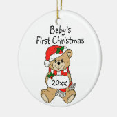 Das erste Weihnachtsschmuck des Babys. (Links)