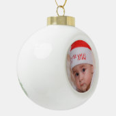 Das erste Weihnachtsschmuck des Babys Keramik Kugel-Ornament (Links)