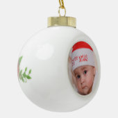 Das erste Weihnachtsschmuck des Babys Keramik Kugel-Ornament (Links)