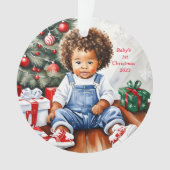 Das erste Weihnachtsschmuck des Babys Ornament (Vorderseite)