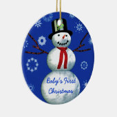 Das erste Weihnachtsschneedatum für Baby ist anpas Keramik Ornament (Rechts)