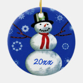 Das erste Weihnachtsschneedatum für Baby ist anpas Keramik Ornament (Hinten)