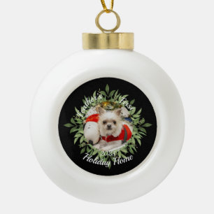 Das erste Zuhause für unsere Haustiere Keramik Kugel-Ornament
