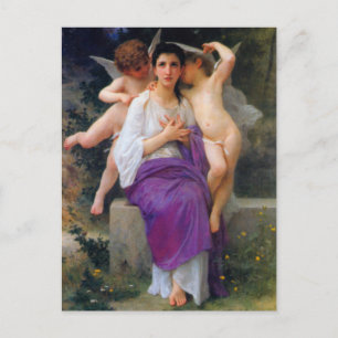 Das Erwachen des Herzens durch Bouguereau Postkarte