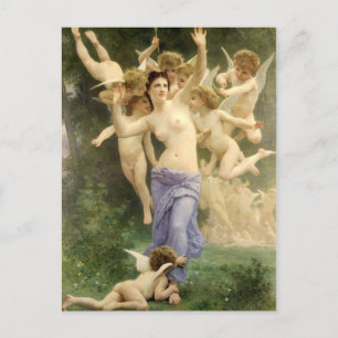 Das Erwachen des Herzens durch Bouguereau Postkarte