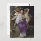 Das Erwachen des Herzens von William Bougereau Postkarte (Vorne/Hinten)
