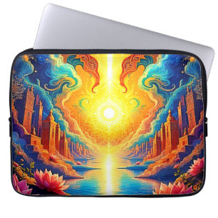 Das Erwachen einer göttlichen Lichtstadt Laptopschutzhülle