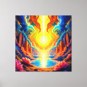 Das Erwachen einer göttlichen Lichtstadt Leinwanddruck (Vorderseite)