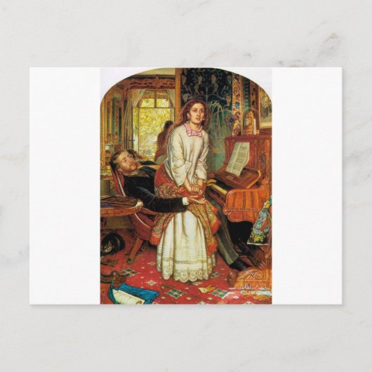 Das erwachende Gewissen von William Holman Hunt Postkarte (Vorderseite)