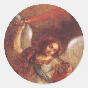 Das Erzengel-St. Mikhail durch Vladimir Runder Aufkleber