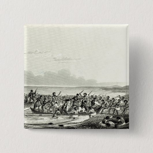 Das Eskimoes, welches die Boote plündert Button (Vorderseite)