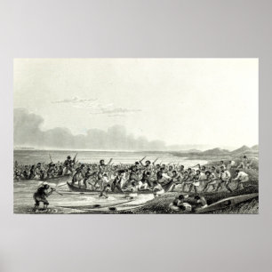 Das Eskimoes, welches die Boote plündert Poster