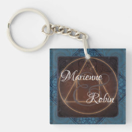 Das esoterische mystische Monogramm des Alchemiste Schlüsselanhänger