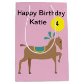 Das essbare Pferdealter des niedlichen Cartoon Mittlere Geschenktüte (Vorderseite)