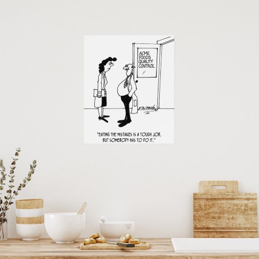 Das Essen der Fehler Poster (Küche)