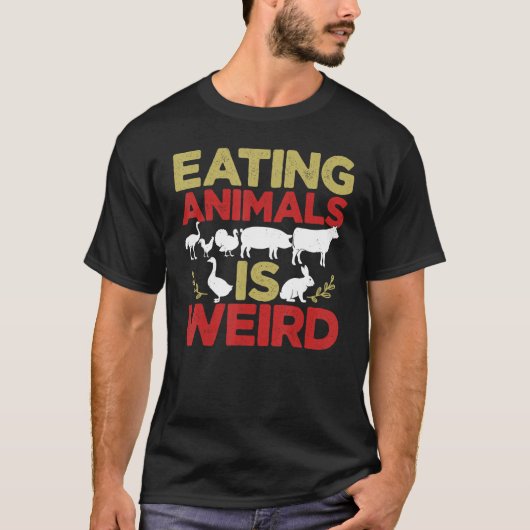 Das Essen von Tieren ist eine komische Vegane Vege T-Shirt (Vorderseite)