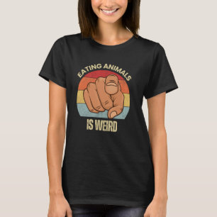 Das Essen von Tieren ist komisch vegetarisch Herbi T-Shirt