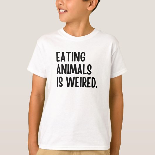Das Essen von Tieren wird Vegan gewichtet T-Shirt (Vorderseite)