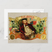 Das Etikett des Vintagen Zigarrenfelds des Richter Postkarte (Vorne/Hinten)