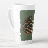 Das Evergreen-Versprechen - Kiefernkegel-Design Milchtasse (Linke Ecke)