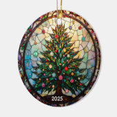 Das ewige Evergreen: Festes Glas Keramik Ornament (Links)