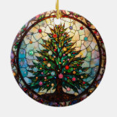 Das ewige Evergreen: Festes Glas Keramik Ornament (Hinten)