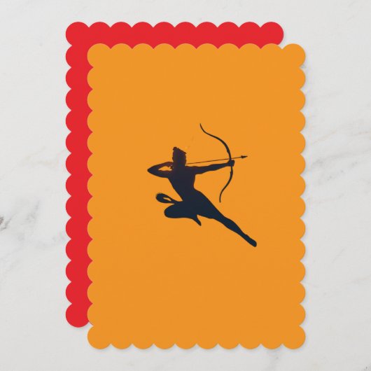 Das ewige Glühen von Dussehra - Shree Ram Einladung (Vorne/Hinten)