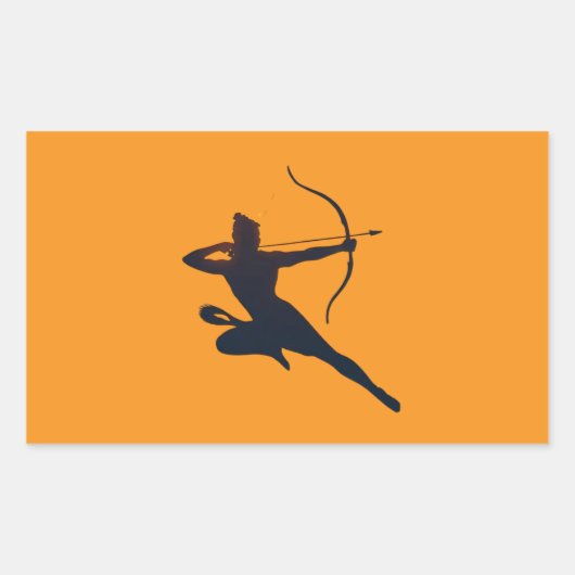 Das ewige Glühen von Dussehra - Shree Ram Rechteckiger Aufkleber (Vorderseite)