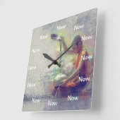 Das ewige jetzt quadratische wanduhr (Winkel)