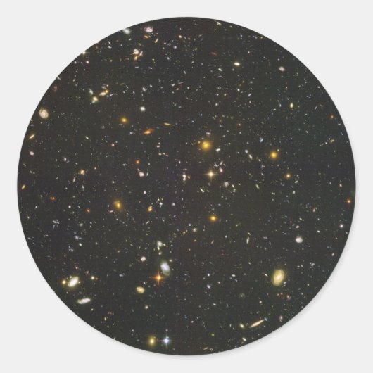 Das extrem tiefe Hubble-Feld Runder Aufkleber (Vorderseite)