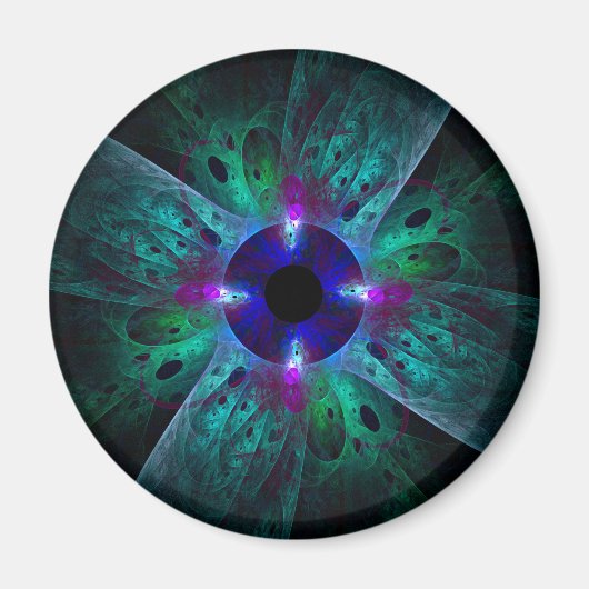 Das Eye Abstrakt Art Round Magnet (Vorne)